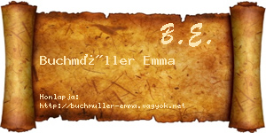 Buchmüller Emma névjegykártya
